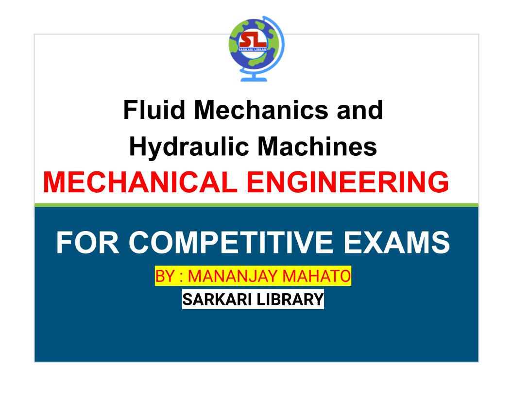 Fluid Mechanics and Hydraulic Machines : MECHANICAL ENGINEERING
