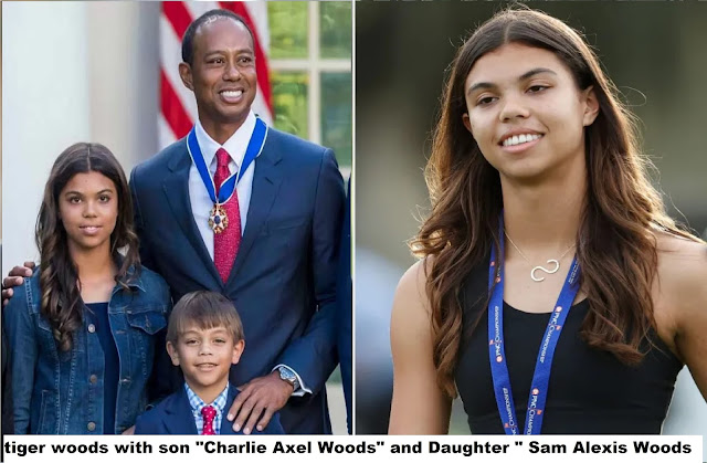 tiger woods son, Charlie Axel Woods and daughter sam
