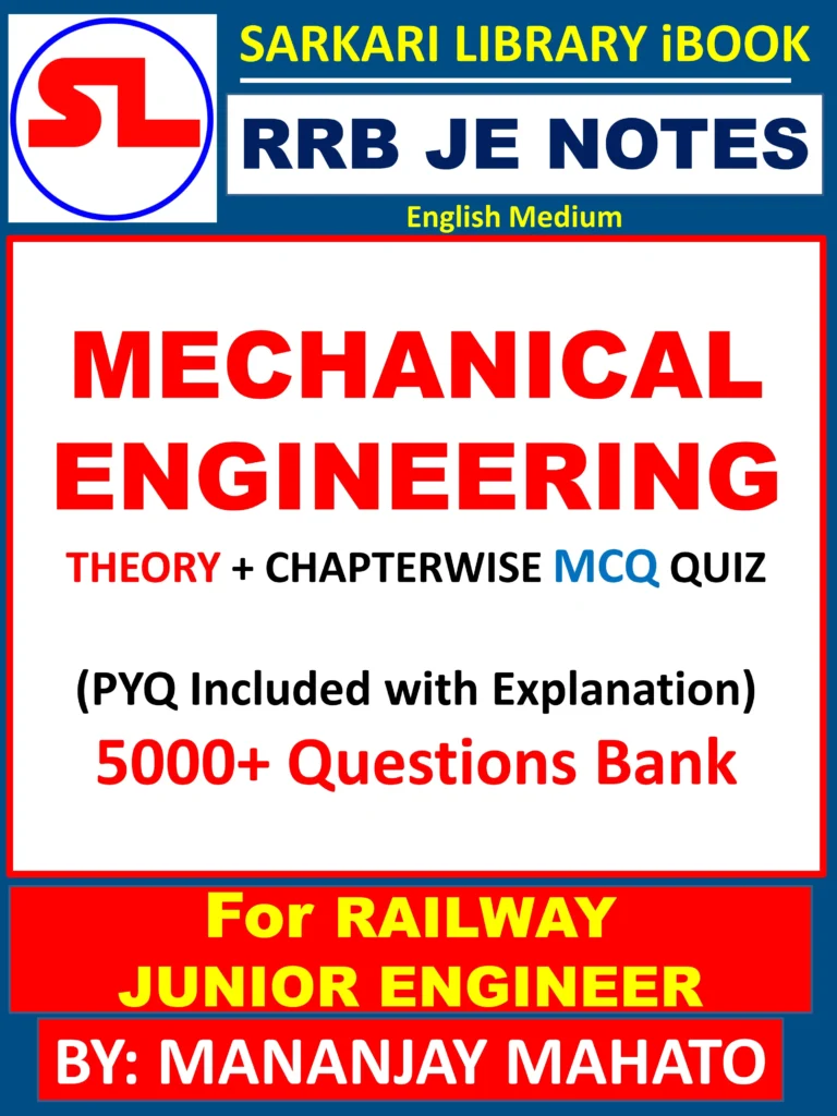 RRB JE MECHANICAL NOTES